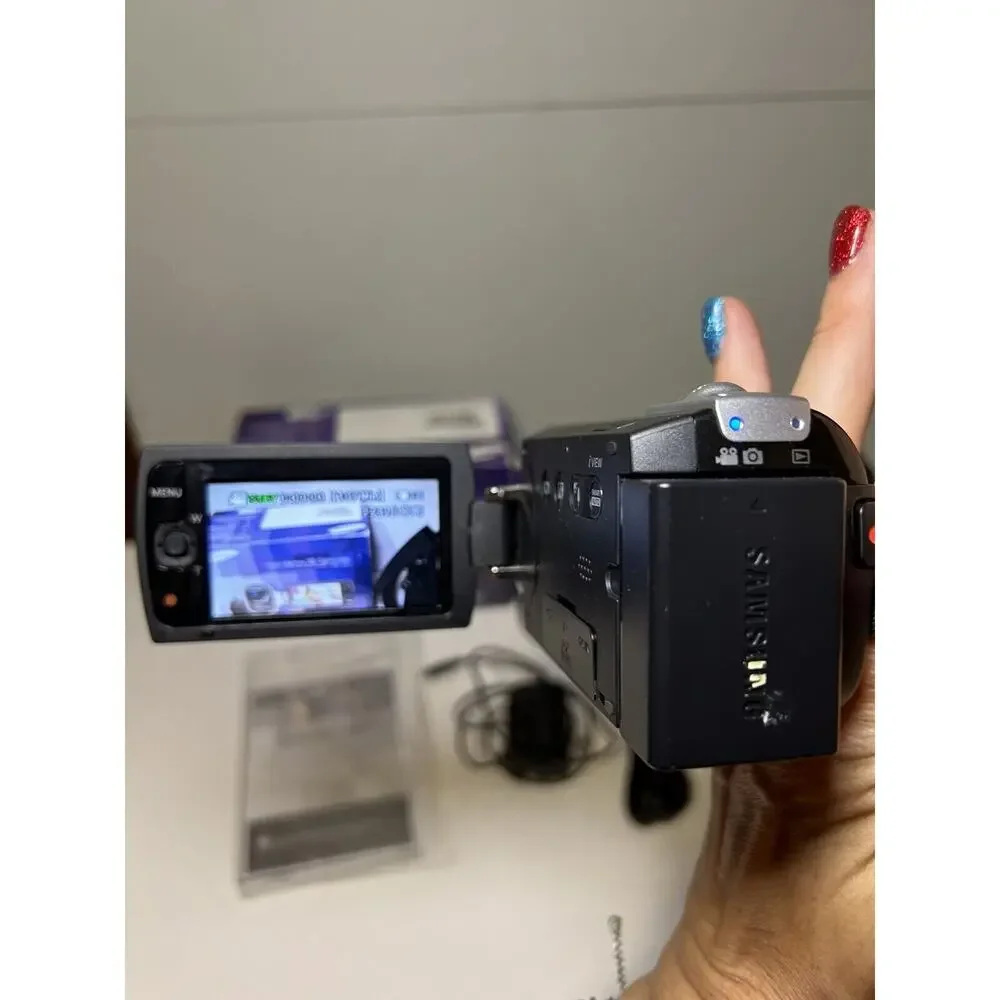 Samsung Black Camcorder with Accessories